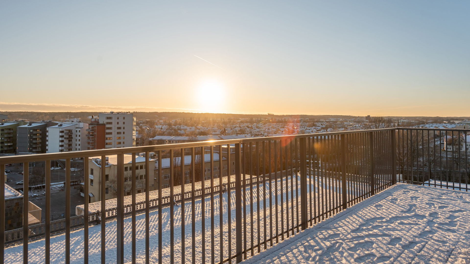 Utsikt från gemensamma takterrassen