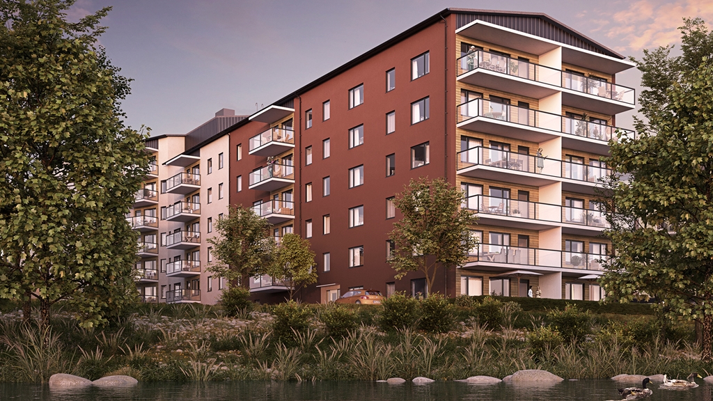 Fasadvy mot Nyköpingsån