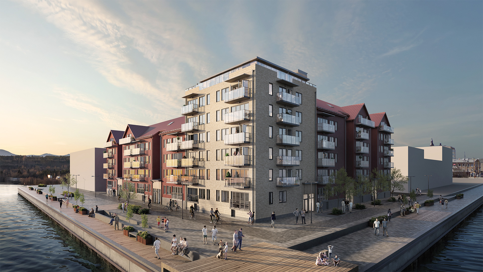 Bo här - precis vid kajkanten!