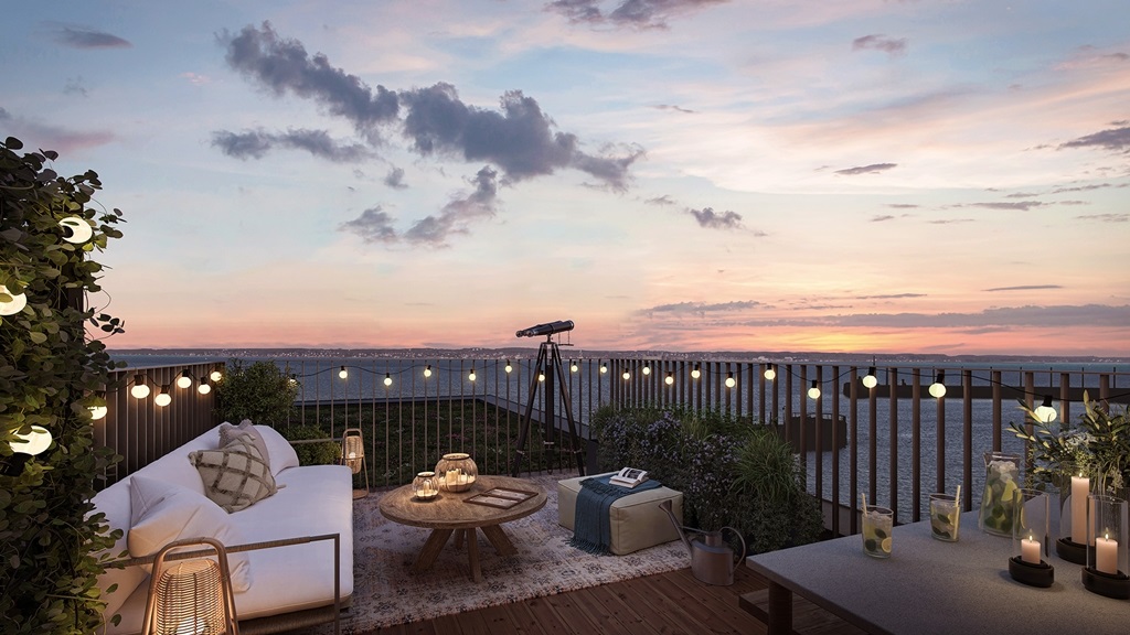 Några bostäder erbjuder fantastiska terrasser